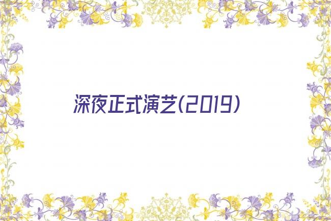 深夜正式演艺(2019)剧照